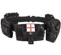 Cinturón Táctico MOLLE De Liberación Rápida Cinturón Táctico Riñonera Tactica Hombre con Bolsillo De Cartucho, Cinturón De Patrulla De Combate Airsoft para Hombres Y Mujeres D