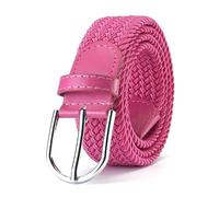 Cinturón trenzado de nailon elástico colorido con hebilla de pasador, accesorios para vaqueros, cinturón ancho de 3,3 cm para ropa,105x3.3cm