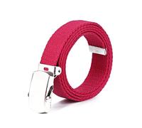 Cinturón trenzado elástico, Cinturón de entrenamiento unisex lona 2,5 cm ancho, multicolor, 75-120(Rose Red,100)