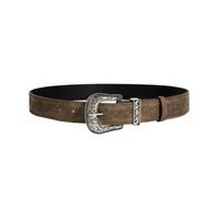 Cinturón vaquero vintage occidental, Hebillas talladas Cinturones, Cinturón de hebilla de vaquero de cuero occidental, Cinturón con estampado floral, cinturón de cuero ajustable para mujer, marrón