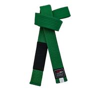 Cinturones brasileños de Jiu-Jitsu para jóvenes, sistema de grado BJJ menores de 16 años, ancho de 4 cm, color blanco, gris, amarillo, naranja y verde, Verde, 260cm
