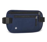 Cinturones de Dinero Ocultos, Riñonera de Seguridad Antirrobo con Bloqueo RFID, Riñonera Deportiva Ajustable, para Pasaportes, Tarjetas y Efectivo - Azul Oscuro