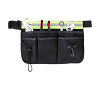 Cinturones de herramientas, bolsas de jardín, 13,39x9,45 pulgadas negras con almacenamiento de cinta reflectante, bolsa de cintura ideal para carpintero, electricista, técnico, trabajo, construcción e