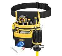 Cinturones de herramientas para hombres, cinturón acolchado resistente de 13 bolsillos, bolsas magnéticas ajustables desmontables para electricistas, carpinteros, construcción, delantal de trabajo