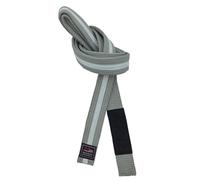 Cinturones de Jiu-Jitsu Brasileño BJJ Sistema de Grados para Jóvenes Menores de 16 Años Ancho 4cm Cinturón Infantil Blanco Gris Amarillo Naranja Verde con Rayas, Gris-blanco, 280cm