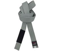 Cinturones de Jiu-Jitsu Brasileño para Jóvenes BJJ Sistema de Grados Menores de 16 Años Ancho 4cm Cinturón Infantil Blanco Gris Amarillo Naranja Verde con Rayas, Gris, 260cm
