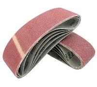 Cinturones de Lijado de Tela │ 10 piezas │ 75 x 533 mm │ grano 80 │ para para amoladoras de cinta │ Papel de Lija │ Juego de Correas de Lijado