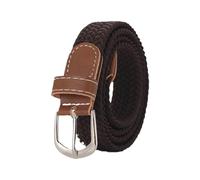 Cinturones de Mujer 120-130cm Casual Knitted Pin Buckle Men Belt Woven Canvas Elastic Expandable Braided Stretch Belts For Women Jeans(E)
