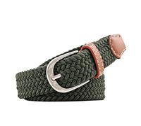 Cinturones de Mujer 2.5cmx100cm Unisex Extended Elastic Knitted Thin Belt Women's Needle Button Canvas Jeans Student Canvas Elastic Belt For Women(Dark Green)