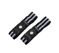 Cinturones de Mujer 2pcs/Set No Buckle Elastic Belt For Women Men Unisex Stretch Belt For Pants Jeans Casual Buckle Free Adjustable Invisible Belt(Black White Stripe)