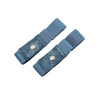 Cinturones de Mujer 2pcs/Set No Buckle Elastic Belt For Women Men Unisex Stretch Belt For Pants Jeans Casual Buckle Free Adjustable Invisible Belt(Light Blue)