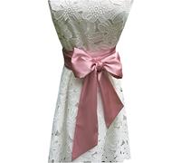 Cinturones de satén para mujer para vestidos de dama de honor nupcial, cinturones de cintura para ocasiones especiales, Rosado (Dusty Pink), M