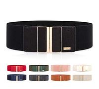 Cinturones de túnica elásticos anchos vintage para mujer Cinturones negros