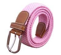 Cinturones Tela Cinturones de rayas moda for cinturones elásticos punto lona for hombres y mujeres con hebilla pasador(Pink)