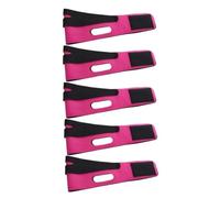 Cinturones tonificantes faciales Mascarilla facial reafirmante en forma de V, 1-5 unidades, for adelgazar y reafirmar el mentón las mejillas(Red-5Pcs)