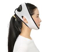Cinturones tonificantes faciales Mascarilla fina transpirable con banda en V for realzar las mejillas, reduce la papada, vendaje moldeador forma de, cinturón reafirmante y tensor(Black)