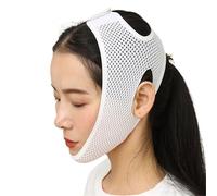 Cinturones tonificantes faciales Mascarilla fina transpirable con banda en V for realzar las mejillas, reduce la papada, vendaje moldeador forma de, cinturón reafirmante y tensor(White)