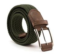 CINTURONTOP Cinturón Trenzado en Cuero y Tela Ajustable para Hombres y Mujeres, Ajuste Flexible