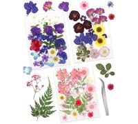 Cinvo 68 unids real estampado seco y hojas de pétalos secos naturales hacer velas con pinzas resina joyería jabón uñas colgantes caso teléfono artesanía