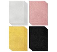 Cinvo Paquete de 32 hojas de papel de cartulina con purpurina A4 de 250 g/m², papel brillante de colores para Cricut, álbumes de recortes, cartón, manualidades (8.5 x 11 pulgadas, 4 colores clásicos)