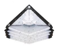 CINVSERW 2x6m Lona Impermeable Exterior, Lonas Transparente con Ojales, Lona De Plástico Plegable Resistente a La Intemperie, para Jardines Plantas Muebles Coche