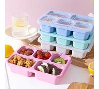 CINY 4 PCS Snack Box con 5 Compartimentos, Reutilizable Meal Prep Lunch Containers for Kids Adults, Snack Box Meal Prep Containers, Se puede calentar en un horno de microondas, para la escuela