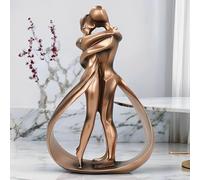 CINY Estatuas de Resina De Arte De Pareja Cariñosa, Figuras De Beso De Abrazo De Pareja, Adorno De Escritorio De Resina para El Hogar, Esculturas De Aniversario De Boda para Mujeres y Hombres
