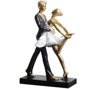 CINY Pareja Afectuosa Estatuas de Arte de Resina, Figuras de Danza Doble, Ornamento de Resina para el Hogar, Esculturas de Aniversario de Boda para Mujeres Hombres, Abstracto