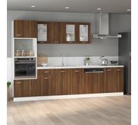 Cinyiqo Armario Inferior de Fregadero contrachapado Roble 80x46x81,5 cm, Mueble Cocina, Armario Despensero Cocina, Alacenas Y Vitrinas, Alacena De Cocina, Cocina Muebles, Armarios Baños815566