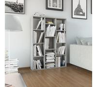 Cinyiqo Divisor Zonas/estantería, Libreria Estanteria, Estanteria Libros, Estanteria Alta, Estanteria Escalera, Estanterias Habitacion, aglomerado Gris hormigón 100x24x140 cm