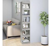 Cinyiqo Estantería/Divisor de Espacios Gris hormigón 40x30x198 cm, Libreria Estanteria, Muebles Auxiliares, Estanterias Almacenaje, Mueble Almacenaje, Mueble Organizador, Estanteria Oficina - 811641