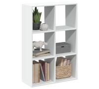 Cinyiqo Librería divisora Madera ingeniería Blanco 69,5x29x103,5 cm, Estanteria Libros, Estanterias Almacenaje, Organizador Juguetes, Libreria Estanteria, Mueble Habitacion - 858012
