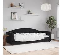 Cinyiqo Sofá Cama Terciopelo Negro 90x200 cm, Estructura de Cama, Sofas De Salon, Sofa Relax, Sofa Bed, Base De Cama, Marco De Cama, Somier 354140