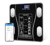 CINZEL Báscula Pese Persona, Balanza Conectada Bluetooth Pesa Persona Impedanciómetro, Balance Impedanómetro con 13 Datos Corporales Peso/BMI/Grasa/Masa Muscular/Masa ósea/BMR/IMC