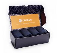 Ciocca Caja Regalo 4 pares Calcetines Cortos Hilo de Escocia 100% Algodón - Made in Italy - Elegantes Resistentes y cómodos [BOX753/1_085_13_1]