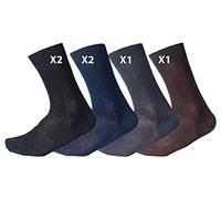 Ciocca Calcetines de hombre, 100% algodón mercerizado Filo di Scozia de alta calidad - 6 pares - tres tallas Socks
