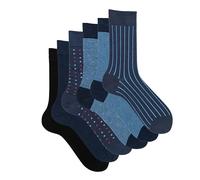 Ciocca Calcetines Hombre Cortos Fantasía Algodón Cálido - Calcetines Coloridos Suaves Cómodos Rayas Lunares - 3/6 Pares Talla 40-45 [BXCW6C_CLS1_11_1]