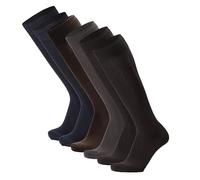 Ciocca Calcetines largos hombre, algodón premium 100% HILO DE ESCOCIA - 6 Pares - tres tallas - Resistentes - Elegantes [310_025_115_A]