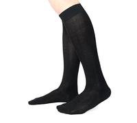 Ciocca Calcetines largos para hombre, algodón 100 % de alta calidad, hilo de Escocia - Calcetines 6 pares - tres tallas - Resistentes, Negro-6 Pares, 42-43