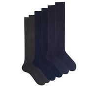 Ciocca Calcetines largos para hombre de algodón cálido retorcido, juego de 6 pares, calcetines elegantes y resistentes para todas las estaciones, Surtido - 2 Pares, 40-45