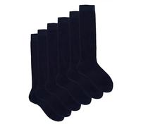 Ciocca - Pack 6 Pares Calcetines Largos Niño Niña en Algodón Cálido, Calcetines Clásicos Lisos para Otoño Invierno, Transpirables y Suaves en Piel Sensible [BA460KL_085_III_6]