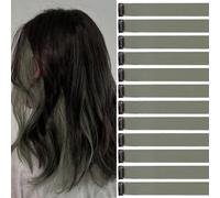 Ciocche di capelli di colore grigio cenere da agganciare, 12 ciocche di capelli da 55 cm, per trecce, clip in extension, ciocche di capelli colorate per bambini