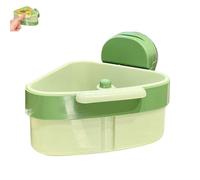 CIOIUGPIUK Rejilla for Fregadero de Esquina con Ventosa, Caja de colador de Drenaje for Almacenamiento de Cocina, Ahorra Espacio y es fácil de Instalar.(Green)