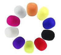 Cionyce 20 fundas coloridas para micrófono, parabrisas de micrófono, reutilizables, fundas de espuma para cabeza de micrófono