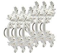 Cionyce 6 tiradores de gabinete vintage, tiradores de cajones de muebles estilo europeo, estilo antiguo, borde blanco y dorado