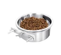 Ciotola Per Cani Da Esterno - Ciotola In Acciaio Inossidabile Con Supporto, Tappetino Antiscivolo Per Pavimenti | Soluzione Per L'Alimentazione Ordinata Con Ciotola Rialzata Per Cani Di Taglia Grande,