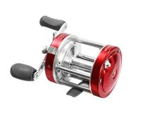 Ciounmb Carrete redondo Baitcaster con potente freno de estrella de 13,6 kg, aparejos de pesca con transmisión 5,2:1 y anti-retorno para pesca marina y pesca de agua dulce (rojo)