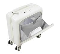 Ciounmb Maleta de 18 pulgadas, maleta de embarque de 47 L, maleta con bolsillo frontal, estuche rígido ABS, cerradura de contraseña de 3 dígitos, puerto USB, impermeable, equipaje de mano para avión,