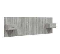 CIOURSTO Cabecero Moderno Minimalista de Pared con 2 Mesitas de Noche Flotantes y Cajones, Ideal para Ahorrar Espacio en el Dormitorio (un cajón)