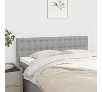 CIOURSTO Cabecero Tapizado de 2 Piezas de Tela con Altura Ajustable, Respaldo de Cama con Botones Cabeceros de Pared para Dormitorio Decoración del Hogar (144 cm bajo)